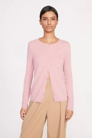STAUD Knits<ADAN CARDIGAN CHERRY BLOSSOM