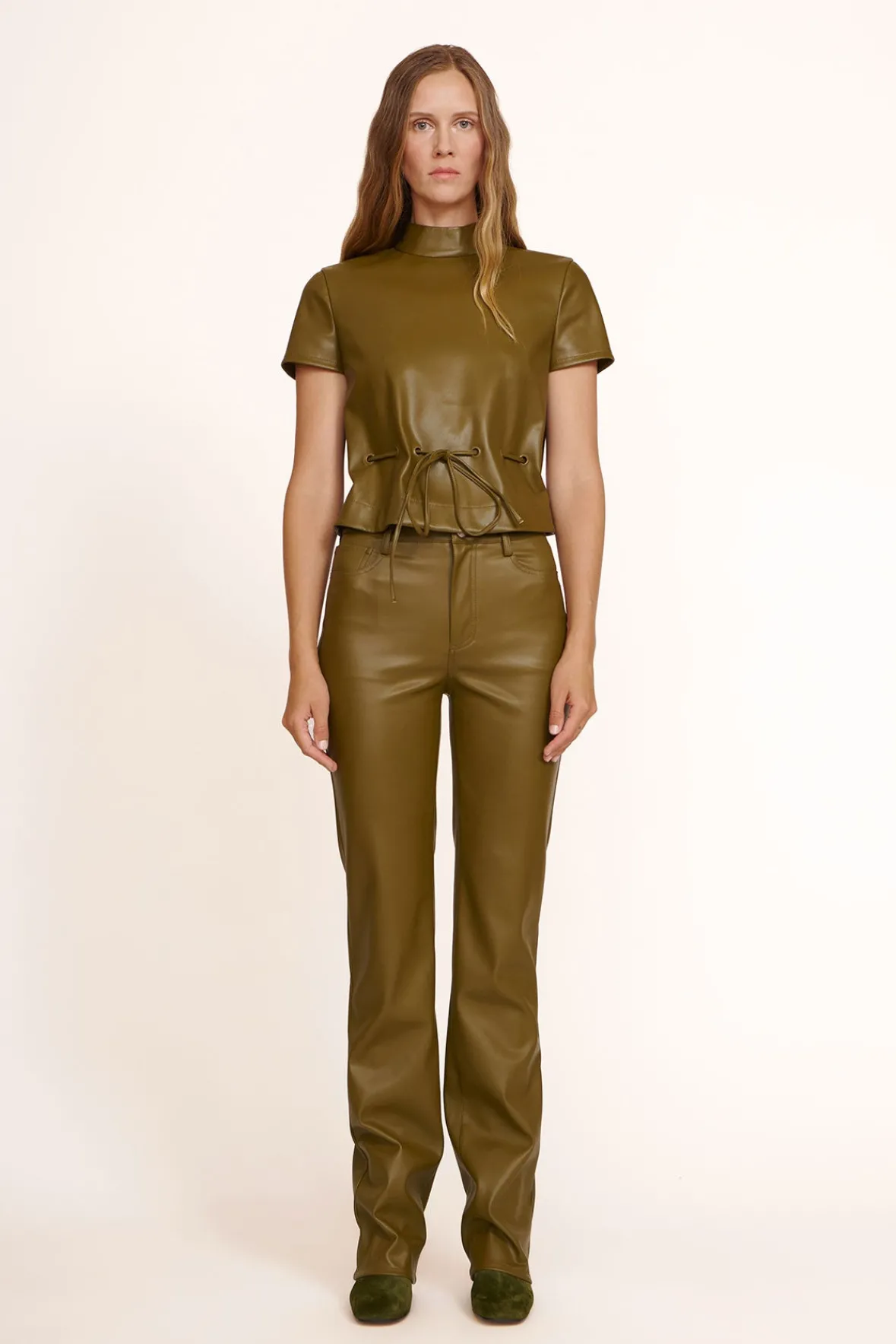 STAUD Boots | The Boot Shop<AIMEE SHORT BOOT OLIVE SUEDE