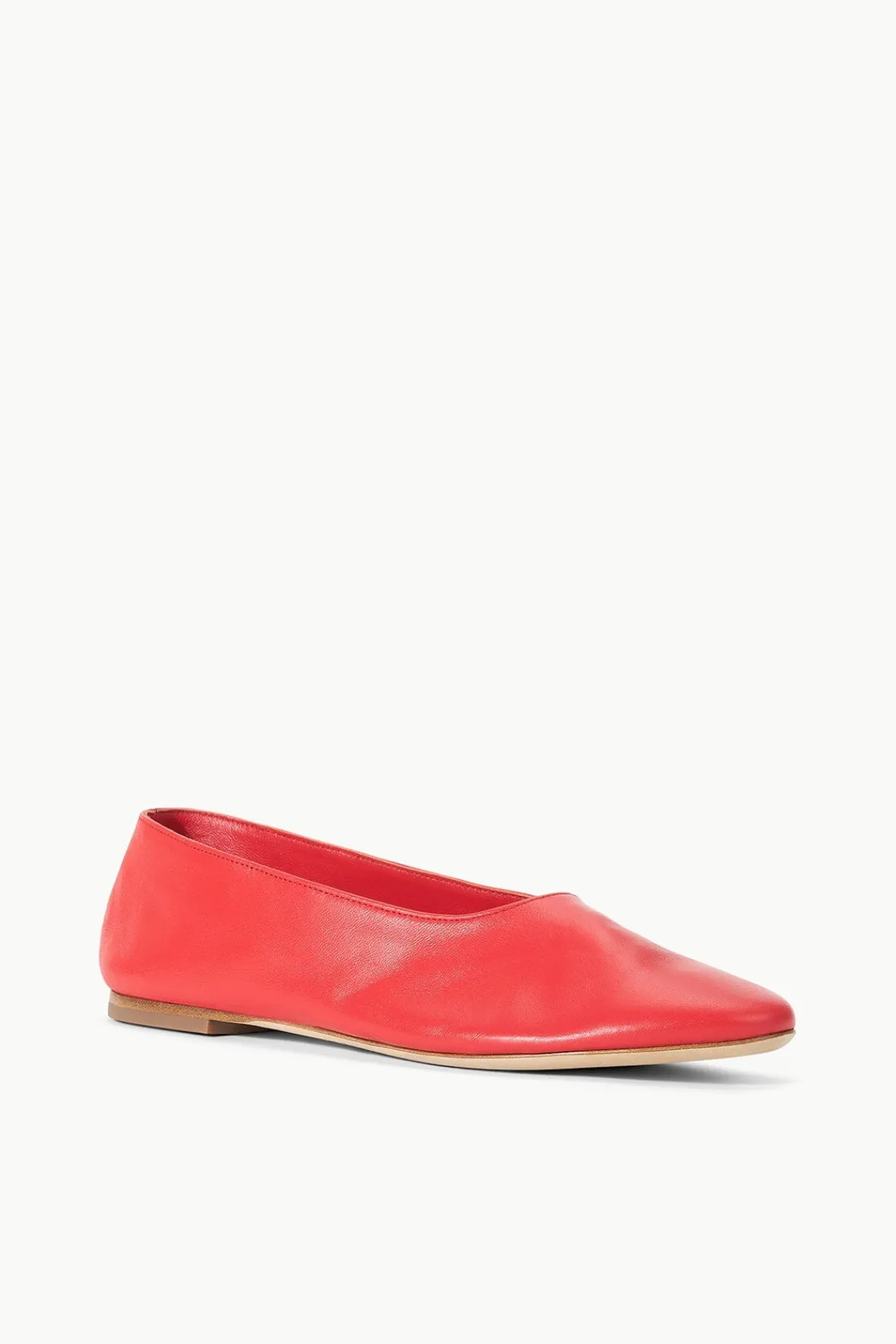 STAUD Mules & Flats | Spring Slides<ALBA BALLET FLAT RED ROSE