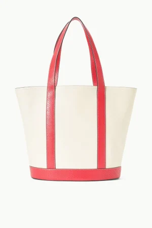 STAUD Allora | Totes<ALLORA TOTE  CREAM RED ROSE