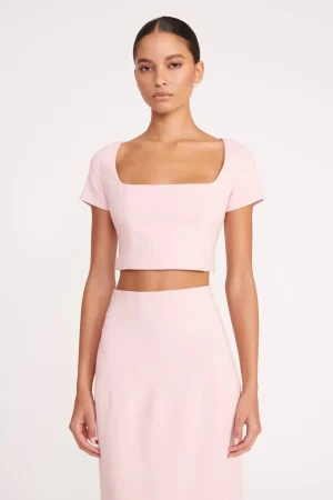 STAUD Tops<ANYA TOP  CHERRY BLOSSOM