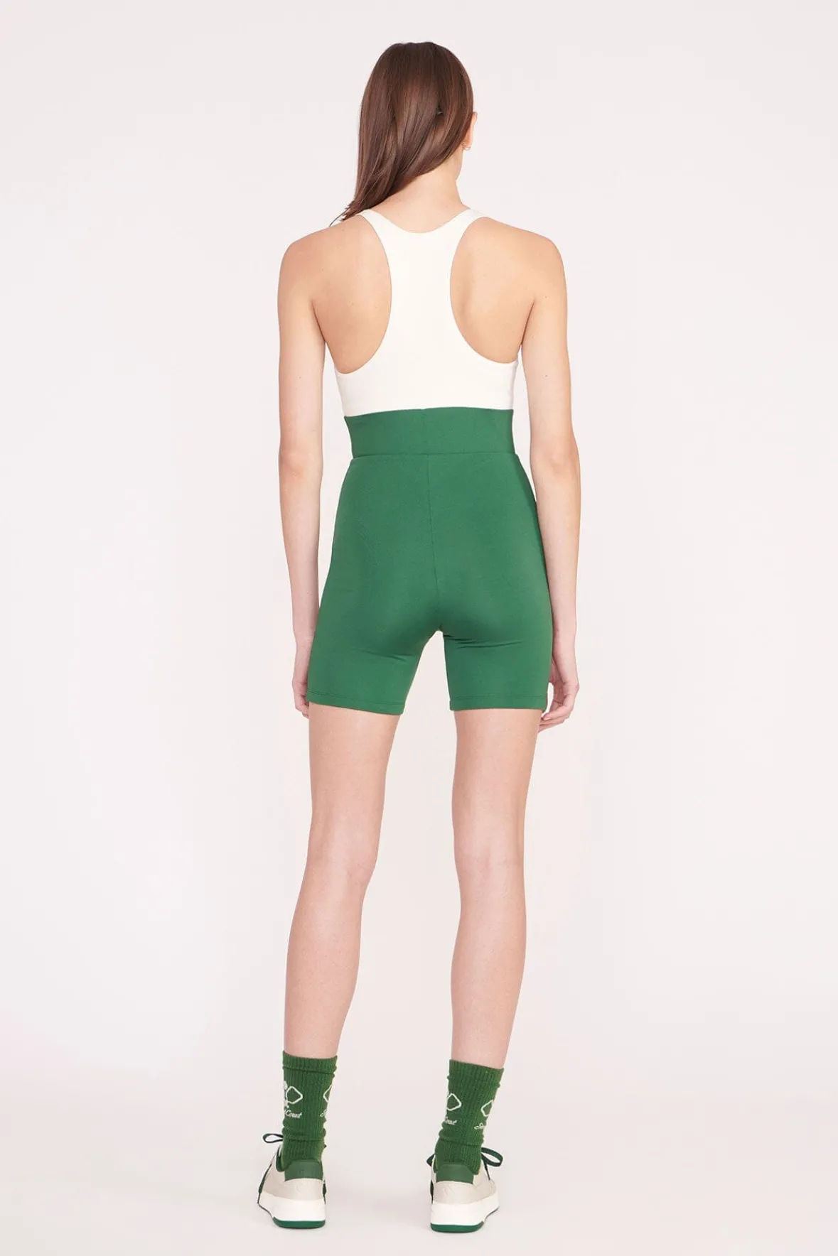 STAUD STAUD Court<BOUNCE SHORT UNITARD COURT GREEN IVORY