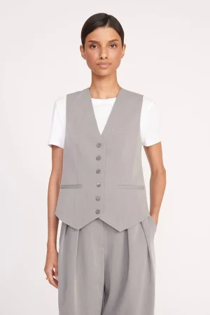 STAUD Best Sellers | Essentials<BRETT VEST HEATHER GREY