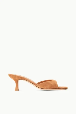 STAUD Mules & Flats<BRIGITTE MULE TAN SUEDE
