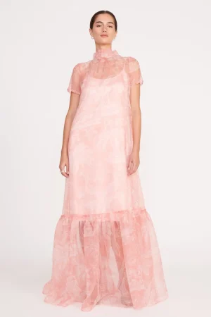 STAUD Best Sellers | The Evening Edit<CALLUNA DRESS CHERRY BLOSSOM IVORY TOILE