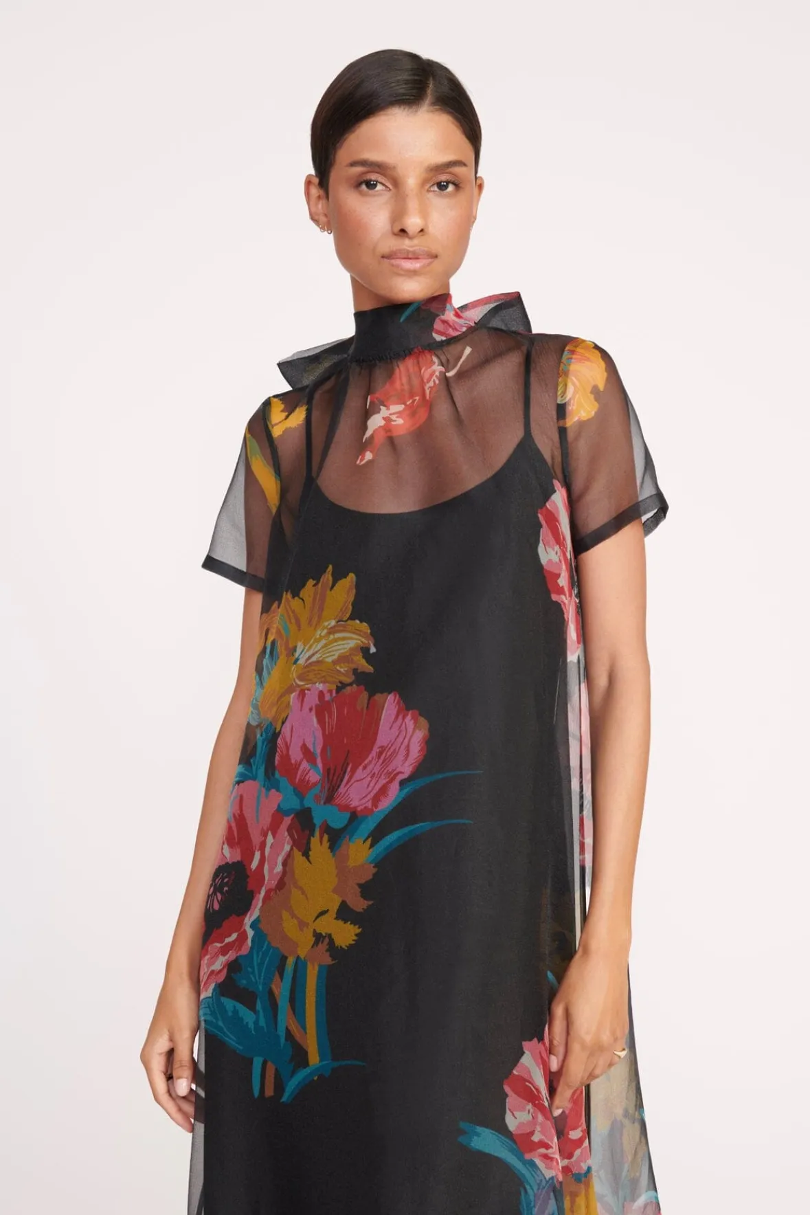 STAUD Best Sellers | Dresses<CALLUNA DRESS FIRST BLOOM NIGHT