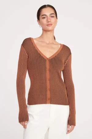 STAUD Best Sellers | Knits<CARGO SWEATER BLACK TAN