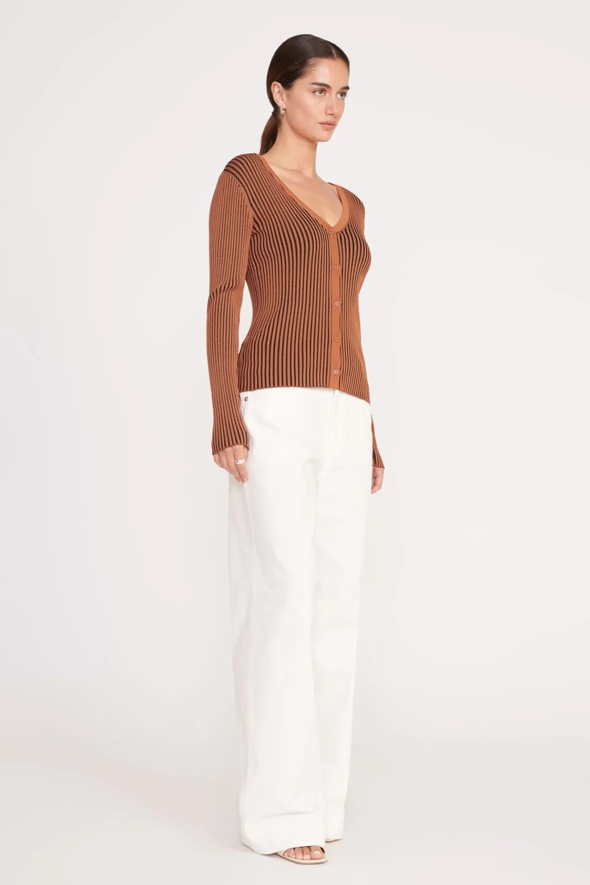 STAUD Best Sellers | Knits<CARGO SWEATER BLACK TAN