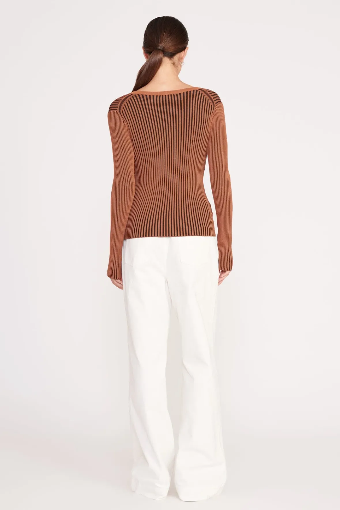 STAUD Best Sellers | Knits<CARGO SWEATER BLACK TAN
