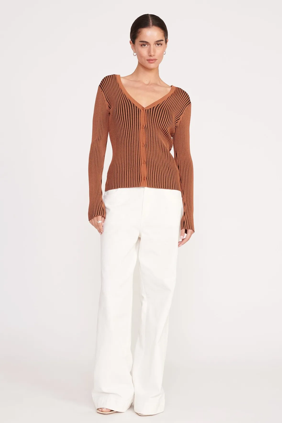 STAUD Best Sellers | Knits<CARGO SWEATER BLACK TAN