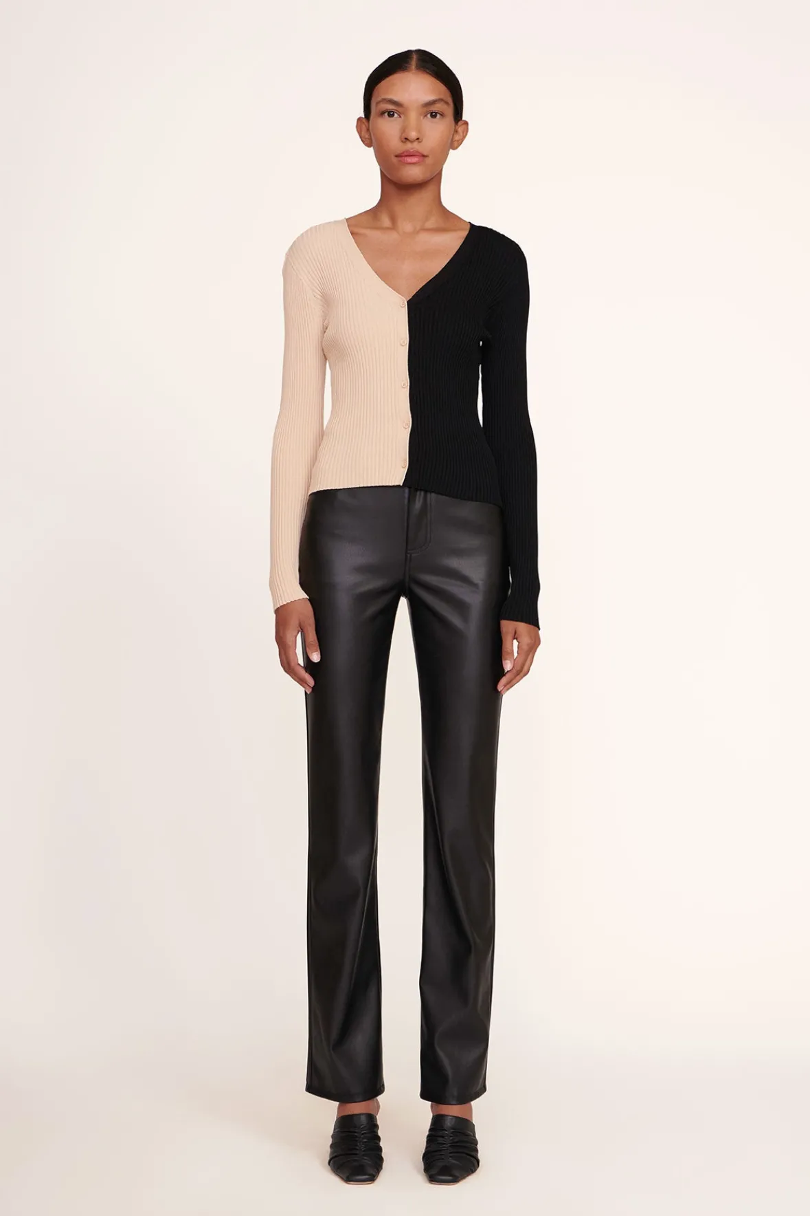 STAUD Best Sellers | Knits<CARGO SWEATER BUFF BLACK
