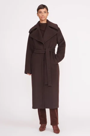 STAUD Outerwear & Jackets<CARVER COAT DARK CHOCOLATE