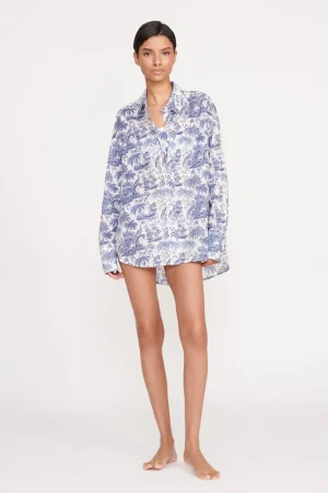 STAUD Cover-Ups<COLTON SHIRT  BLUE TOILE