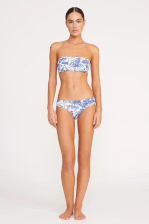 STAUD Bikinis<CORSAGE BIKINI BOTTOM BLUE TOILE