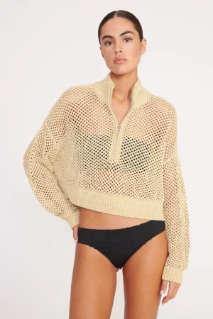 STAUD Cover-Ups | Knits<CROPPED HAMPTON SWEATER