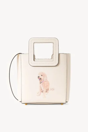 STAUD Custom Handbags | Pet Handbags<CUSTOM MINI SHIRLEY LEATHER BAG CREAM