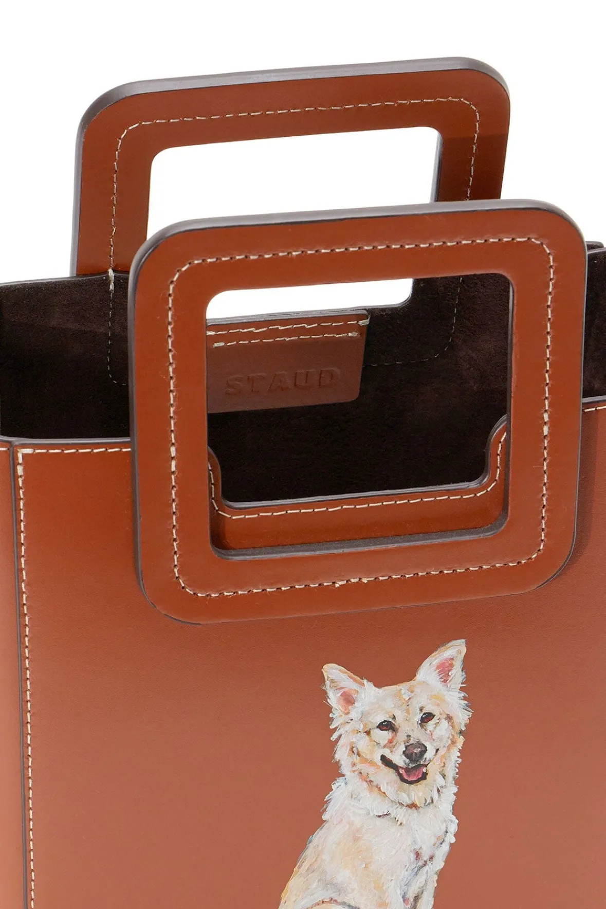 STAUD Custom Handbags | Pet Handbags<CUSTOM MINI SHIRLEY LEATHER BAG
