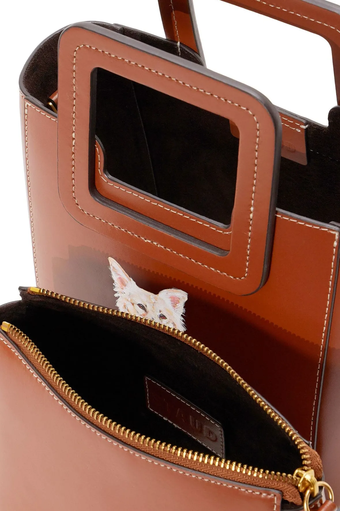 STAUD Custom Handbags | Pet Handbags<CUSTOM MINI SHIRLEY LEATHER BAG