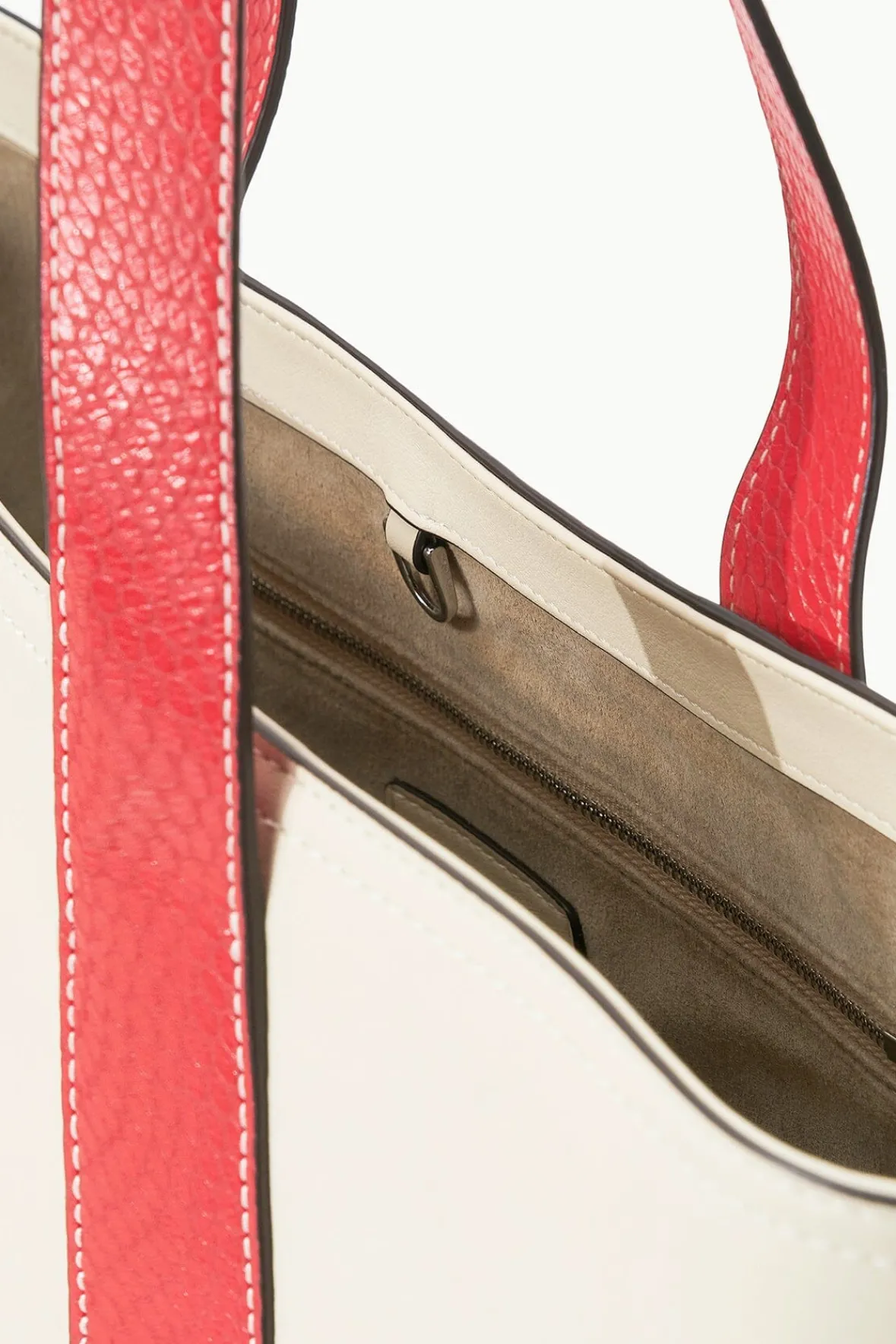 STAUD Pet Handbags | Custom Handbags<CUSTOM MONOGRAM ALLORA TOTE CREAM RED ROSE