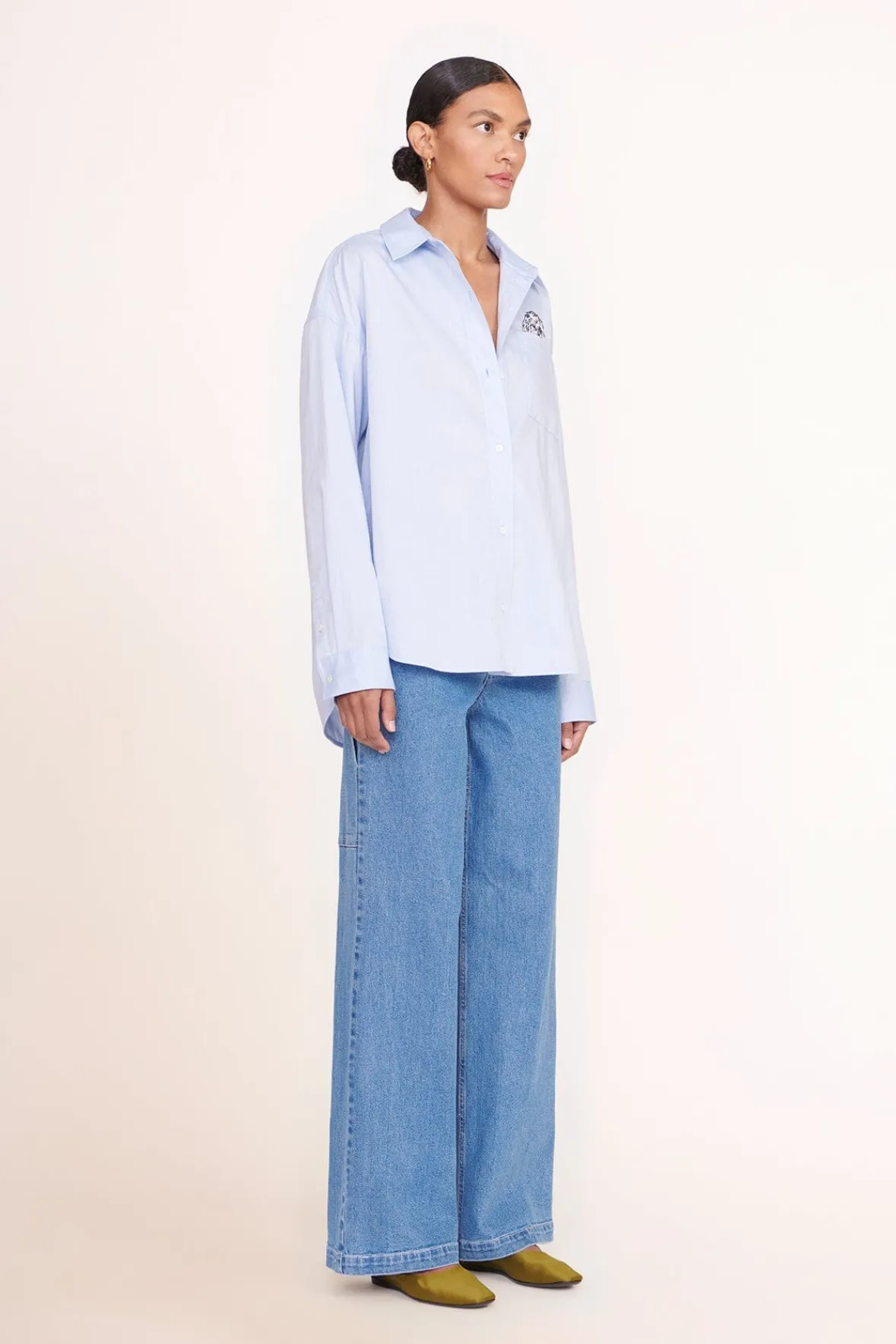 STAUD Pet Ready To Wear<CUSTOM x C.BONZ CLASSIC OVERSIZED SHIRT OXFORD BLUE