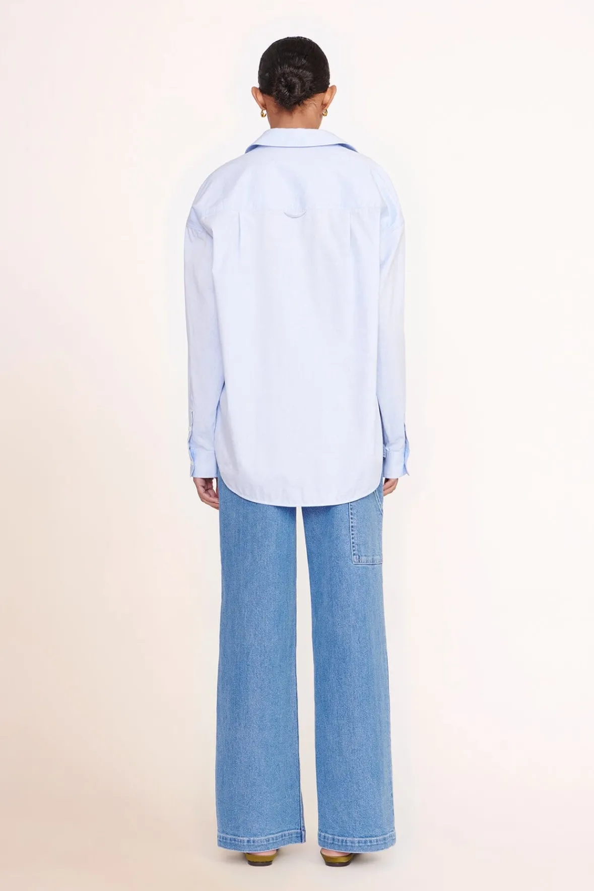 STAUD Pet Ready To Wear<CUSTOM x C.BONZ CLASSIC OVERSIZED SHIRT OXFORD BLUE