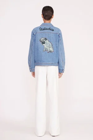 STAUD Pet Ready To Wear | Outerwear & Jackets<CUSTOM x C.BONZ OVERSIZED RYAN DENIM JACKET MEDIUM WASH