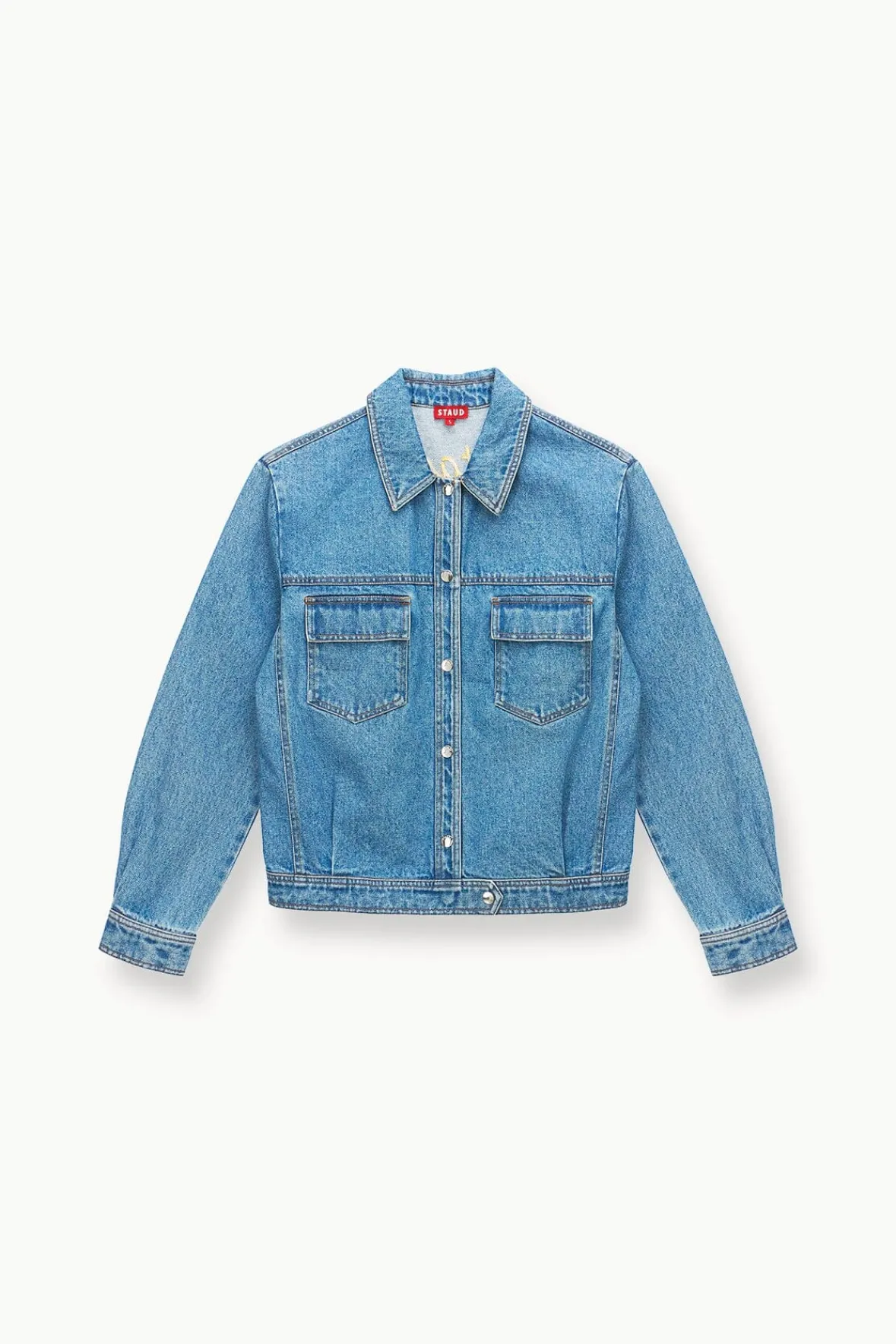 STAUD Pet Ready To Wear | Outerwear & Jackets<CUSTOM x C.BONZ OVERSIZED RYAN DENIM JACKET MEDIUM WASH