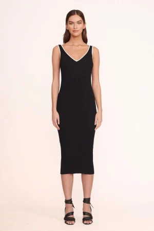 STAUD Dresses<DANA DRESS  BLACK