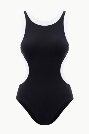 STAUD One Pieces<DOLCE ONE PIECE BLACK WHITE