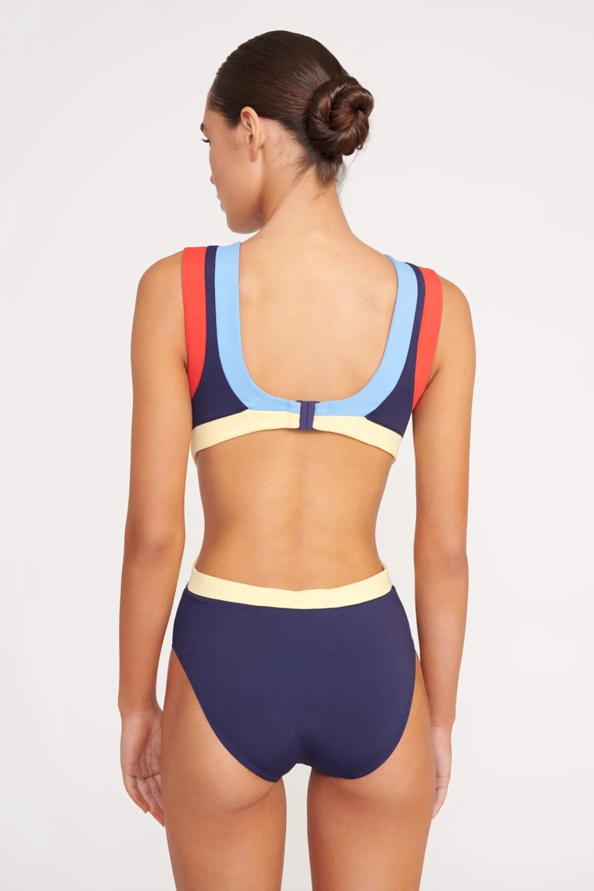 STAUD One Pieces<DOLCE ONE PIECE NAVY COLORBLOCK