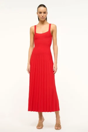 STAUD Knits | Dresses<ELLISON DRESS RED ROSE