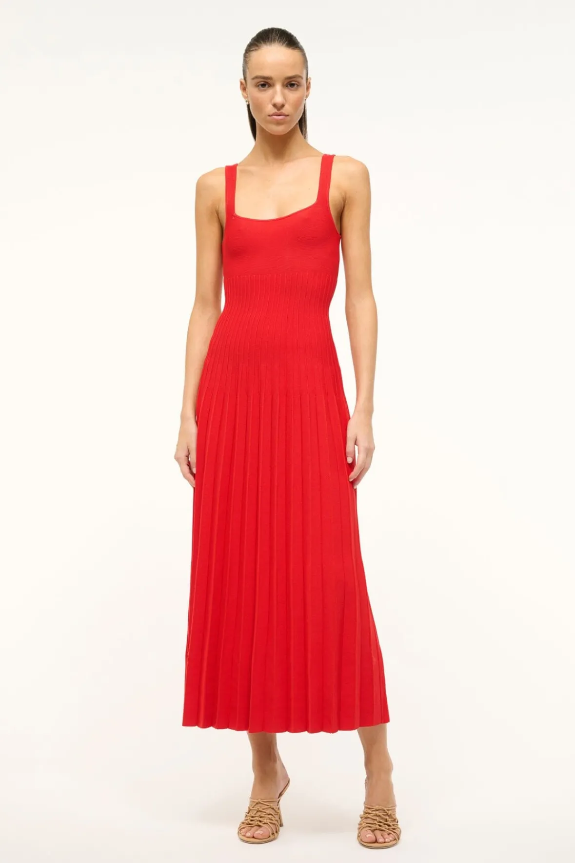 STAUD Knits | Dresses<ELLISON DRESS RED ROSE