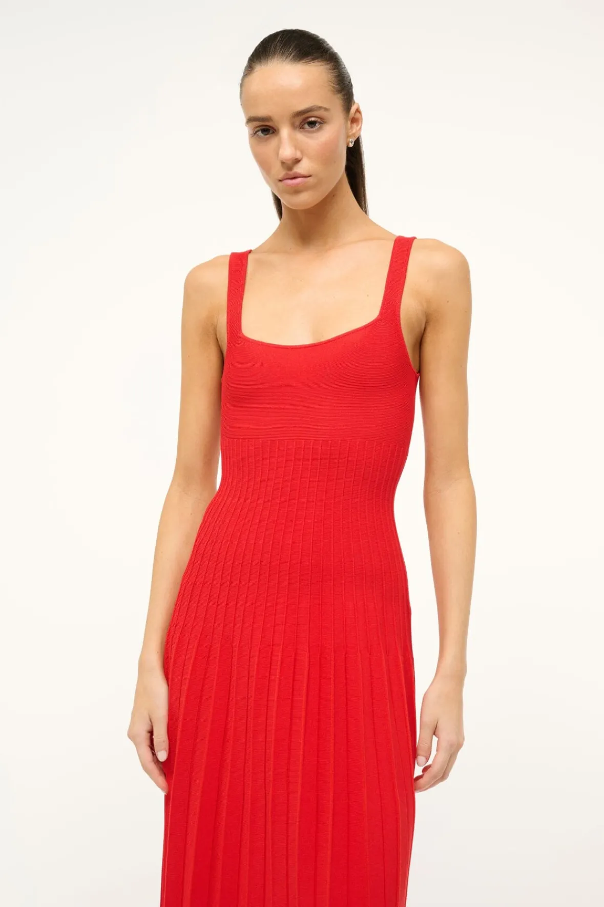 STAUD Knits | Dresses<ELLISON DRESS RED ROSE