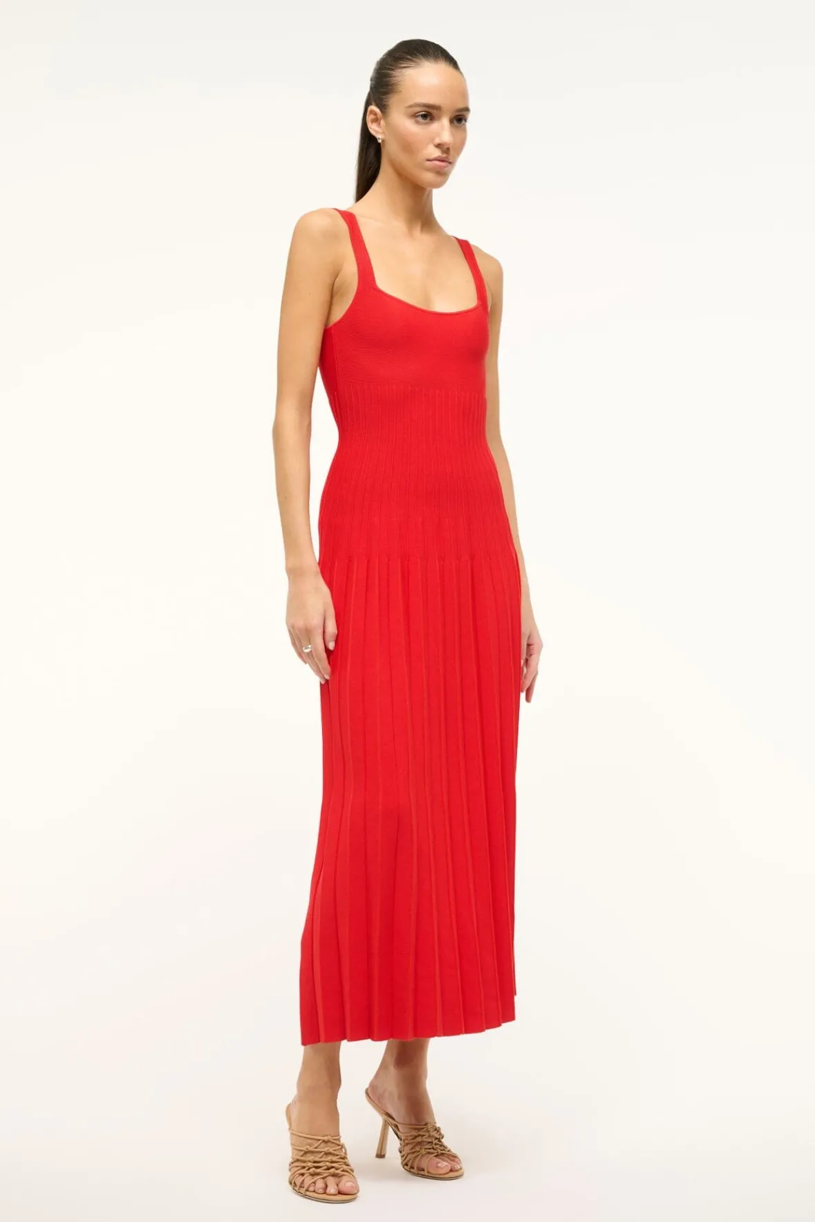 STAUD Knits | Dresses<ELLISON DRESS RED ROSE