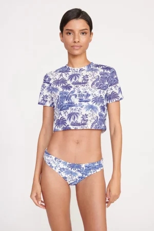 STAUD Cover-Ups<FERNANDA TOP  BLUE TOILE