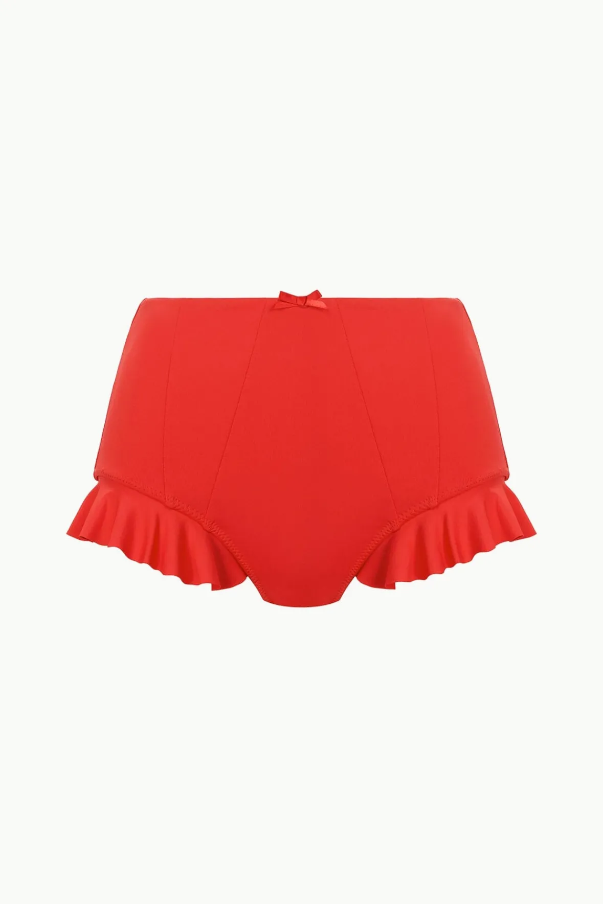 STAUD Bikinis<FLOURISH HIGH RISE BIKINI BOTTOM RED ROSE