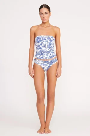 STAUD Bikinis<FRANCESCA BIKINI TOP  BLUE TOILE