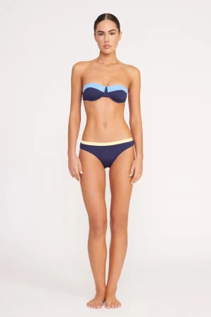 STAUD Bikinis<GEMMA BIKINI BOTTOM  NAVY COLORBLOCK