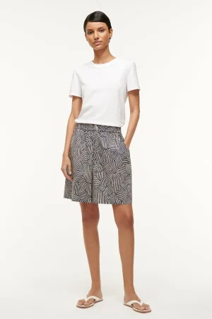 STAUD Pants & Shorts<GENNY SHORT  NAVY MOSAIC