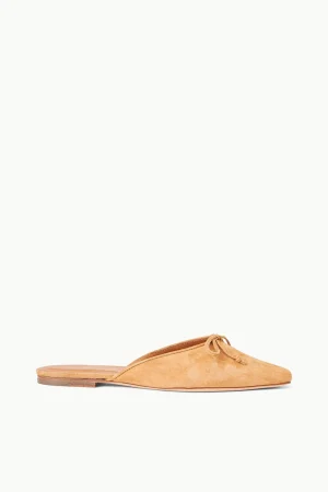 STAUD Mules & Flats<GINA MULE CASHEW SUEDE