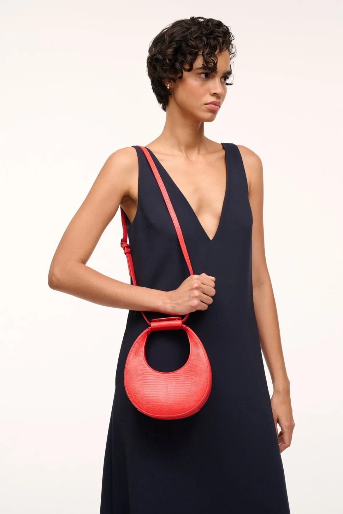 STAUD Crossbody | Moon<GOODNIGHT MOON BAG RED ROSE