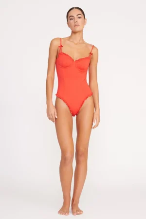 STAUD One Pieces<GOSSAMER ONE PIECE RED ROSE