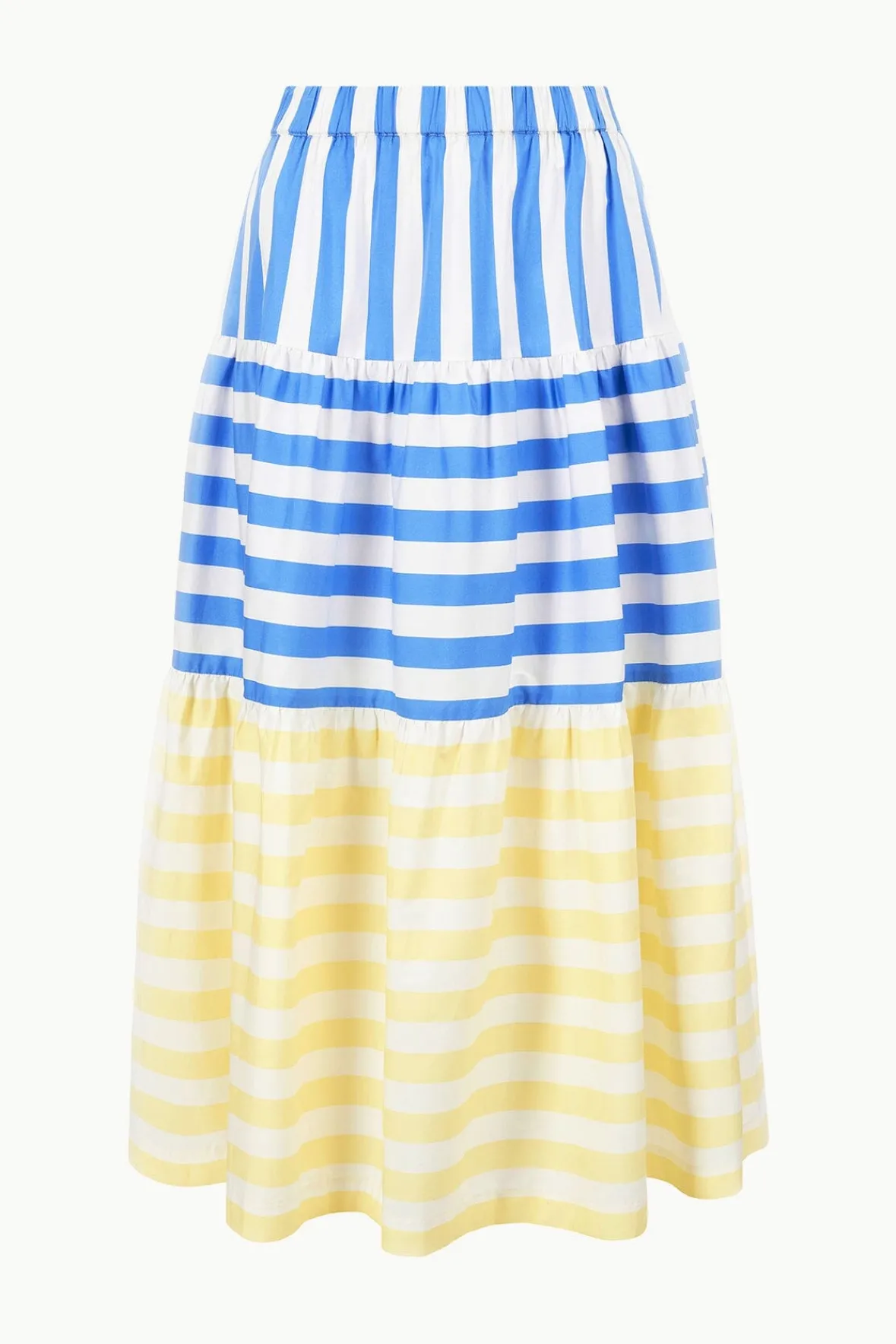 STAUD Poplin Shop | Skirts<IDALINO SKIRT BUTTERCUP SEASHORE STRIPE