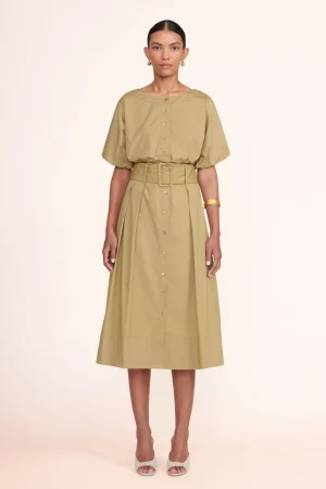 STAUD Poplin Shop<KINGSLEY SKIRT