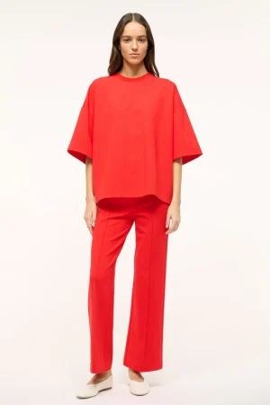 STAUD Essentials | Pants & Shorts<KNACK PANT  RED ROSE
