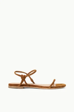 STAUD Sandals<LAUREL SANDAL  TAN SUEDE