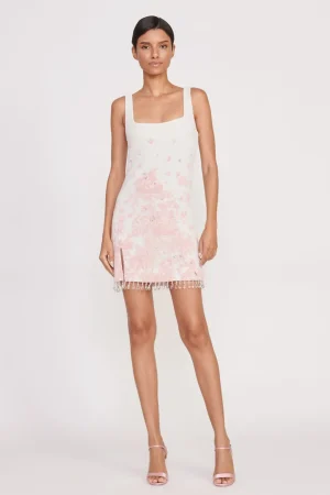 STAUD Best Sellers | Dresses<LE SABLE DRESS IVORY CHERRY BLOSSOM TOILE