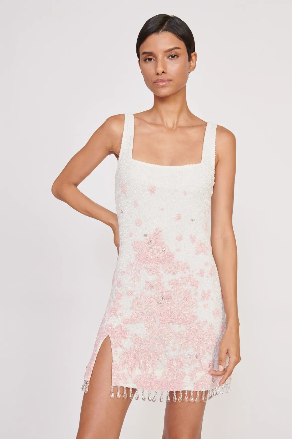 STAUD Best Sellers | Dresses<LE SABLE DRESS IVORY CHERRY BLOSSOM TOILE