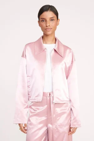 STAUD Outerwear & Jackets<LENNOX JACKET  CHERRY BLOSSOM
