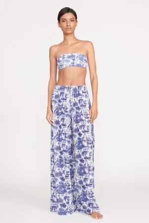STAUD Cover-Ups<MARZA PANT  BLUE TOILE